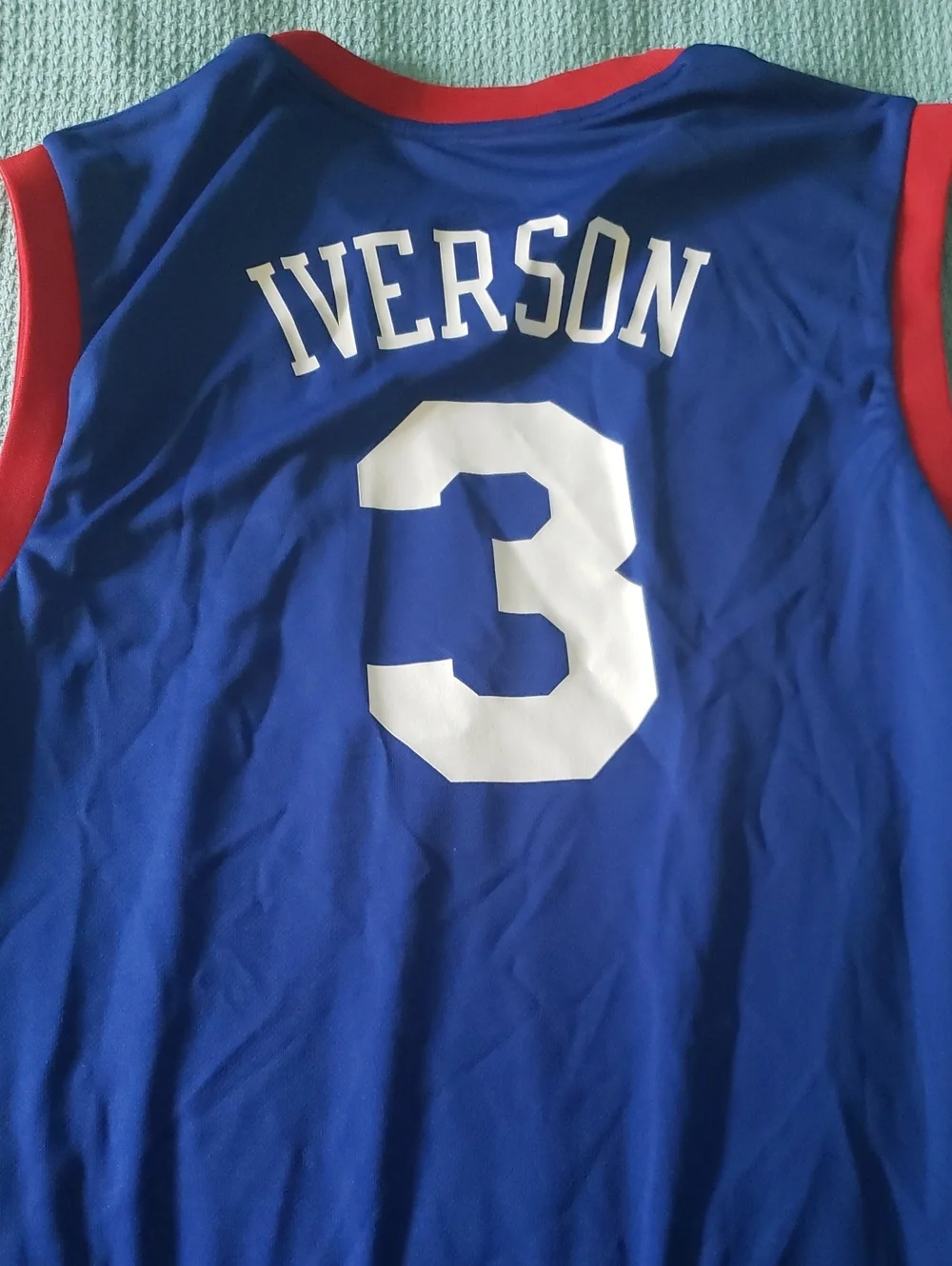 Adidas Sixers #3 Blue Basketball Jersey